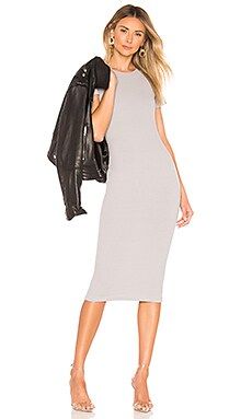 superdown Betti Ribbed Midi Dress in Heather Grey from Revolve.com | Revolve Clothing (Global)