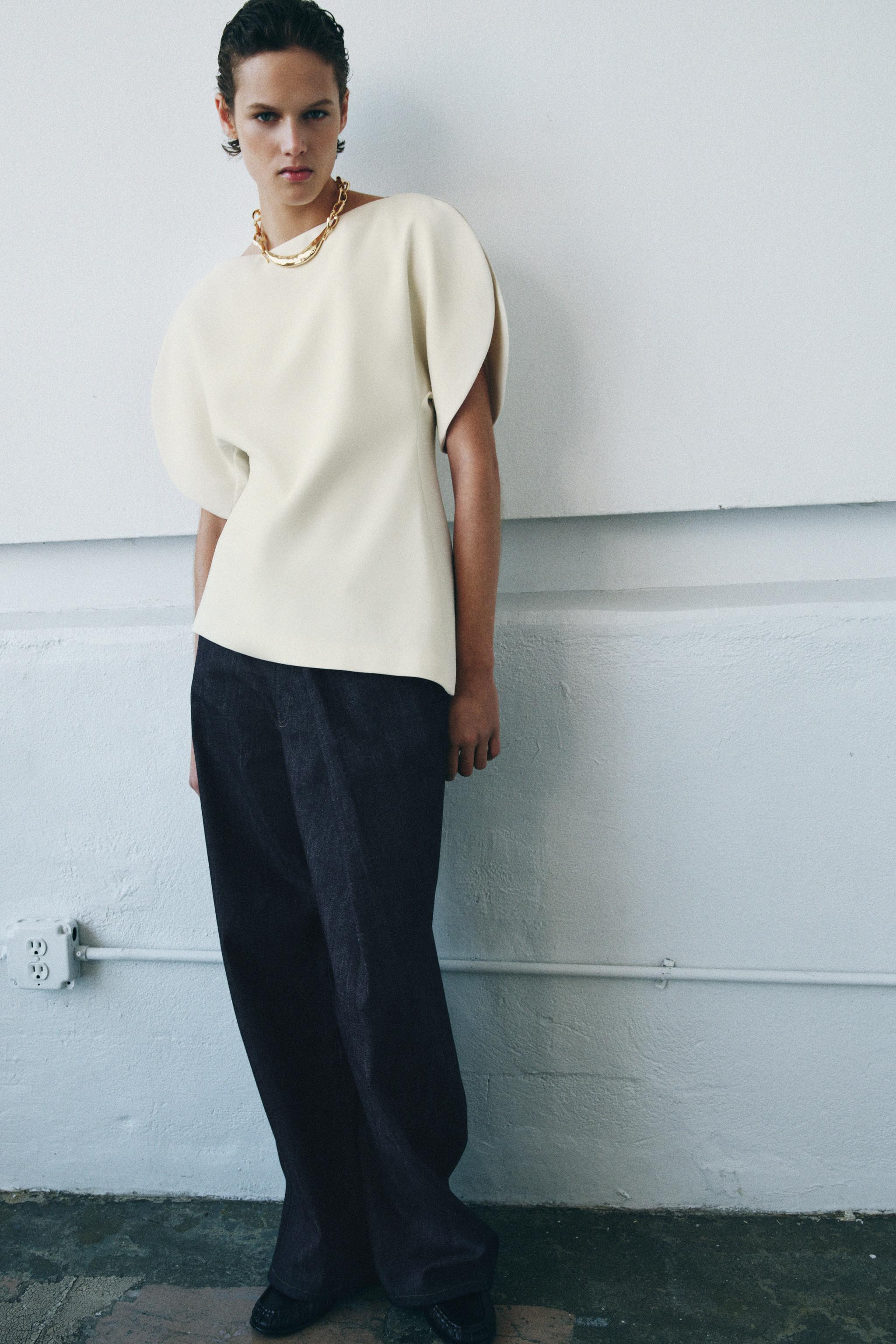 BALLOON SLEEVE TOP ZW COLLECTION | Zara US