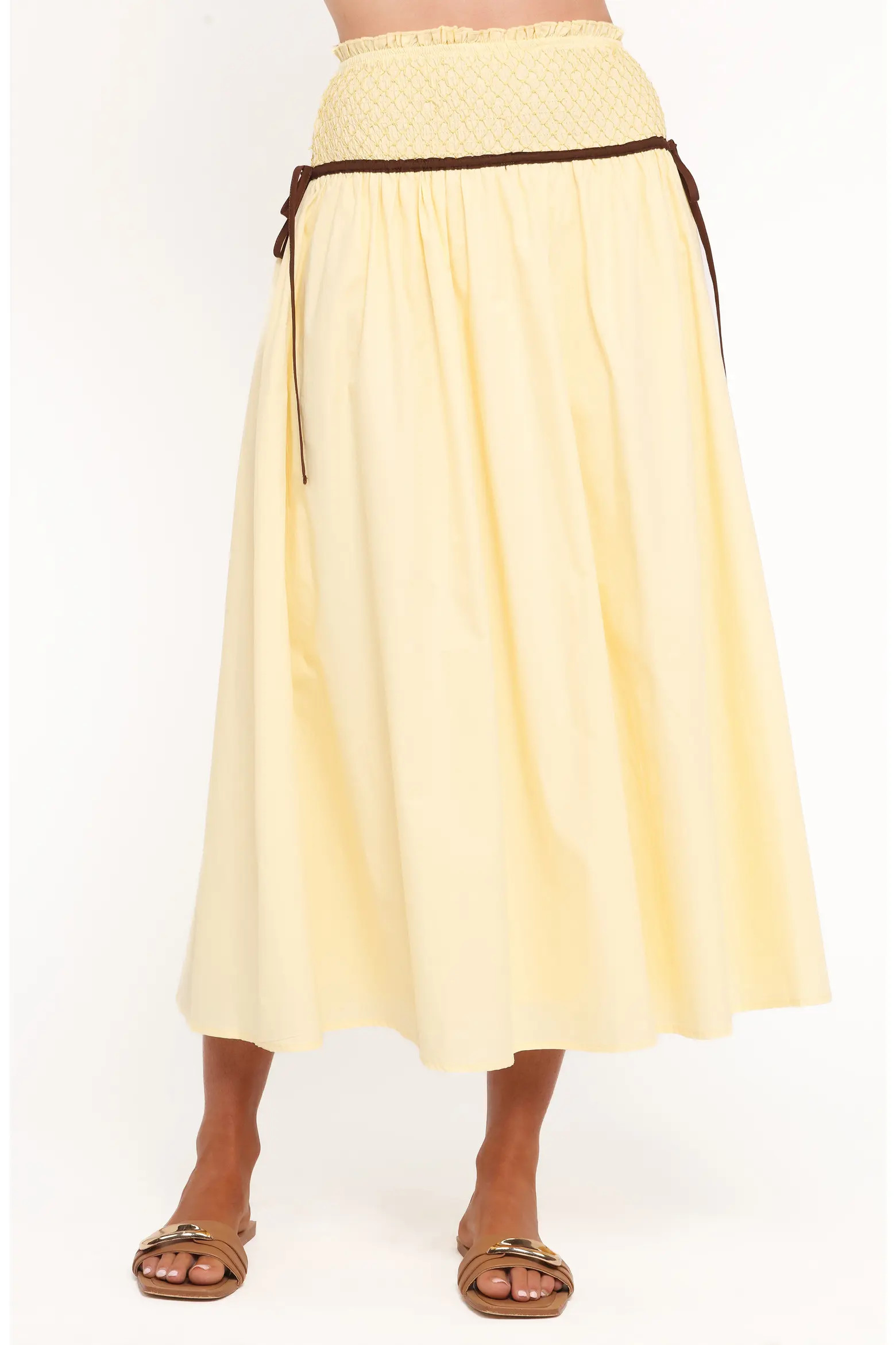 Orielle Smocked Waist Cotton Midi Skirt (Women) | Nordstrom | Nordstrom