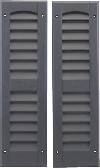 Shed Windows and More Louvered Shed Shutter or Playhouse Shutter Black 6" X 21" Sold by The Pair | Amazon (US)