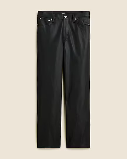 Slim wide-leg pant in faux leather | J. Crew US