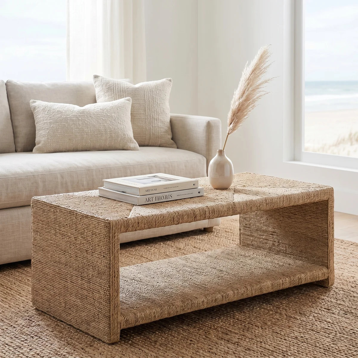 Colston Natural Rectangular Coffee Table With Storage | Wayfair North America