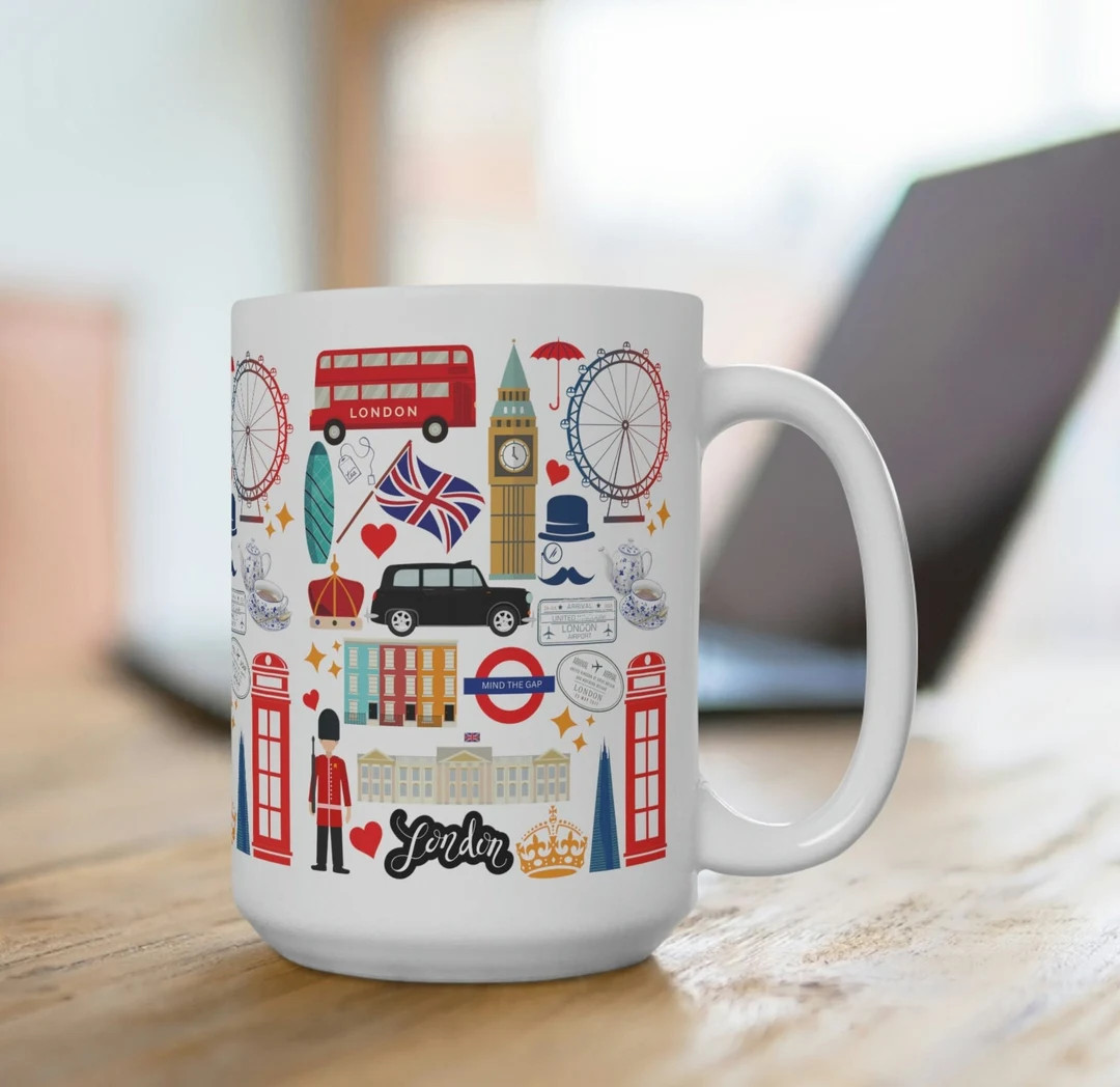 London Gift London England Mug London Coffee Mug 15 Oz London Collage London Landmarks London Gif... | Etsy (US)
