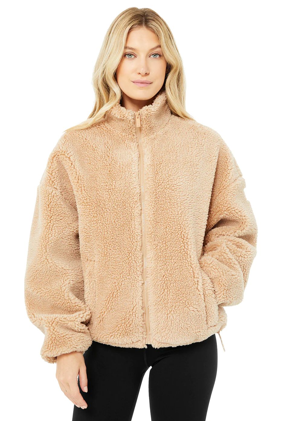 Alo YogaÂ® | Flurry Sherpa Jacket in Camel, Size: Small | Alo Yoga