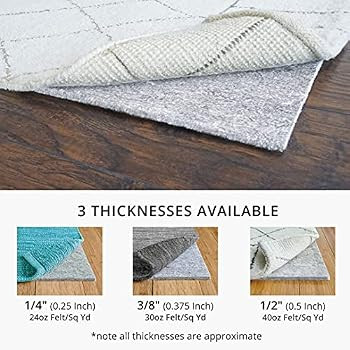 RUGPADUSA - Basics - 9'x12' - 1/4" Thick - 100% Felt - Protective Cushioning Rug Pad - Safe for A... | Amazon (US)
