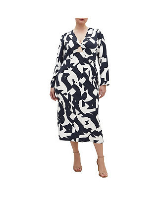 Plus Size Enya Print Dress | Macy's