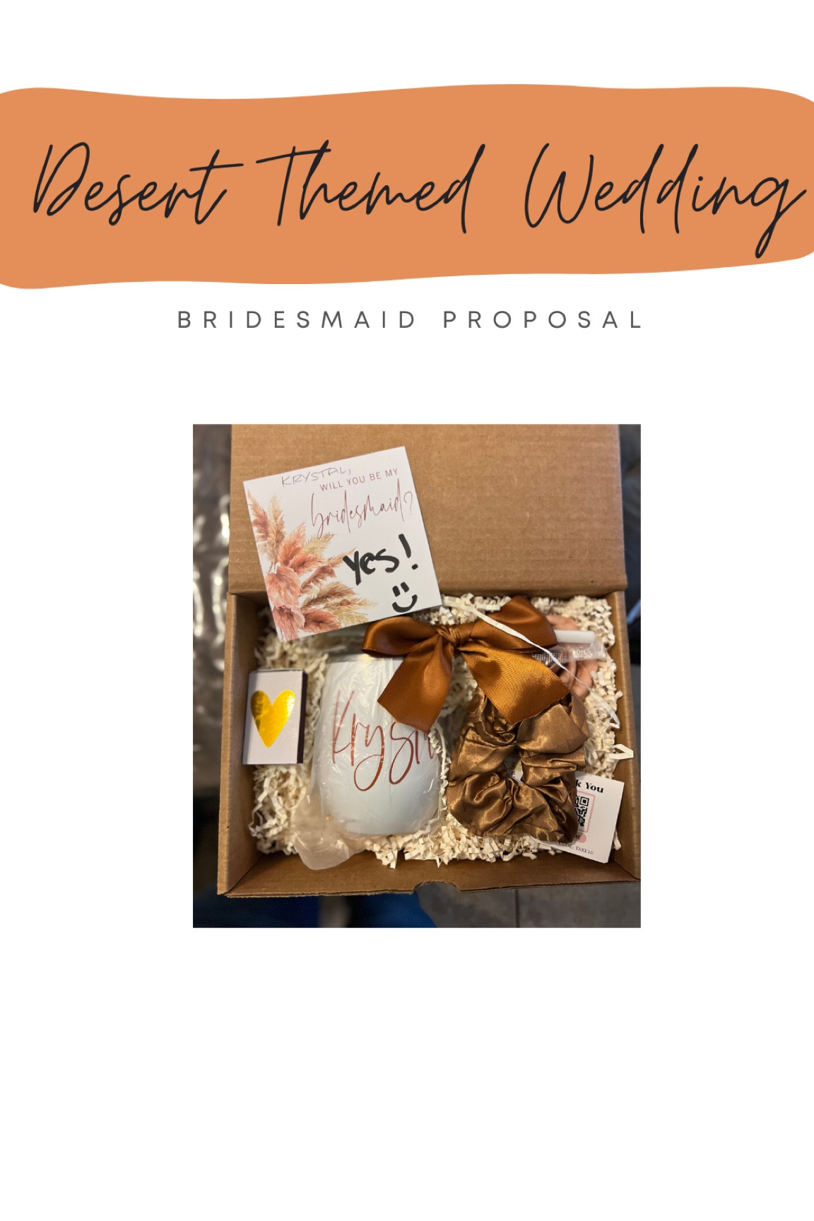 Bridesmaid proposal gift - wine tumbler, scrunchie, candle
Wedding, matron of honor gift

#LTKunder50 #LTKwedding #LTKGiftGuide