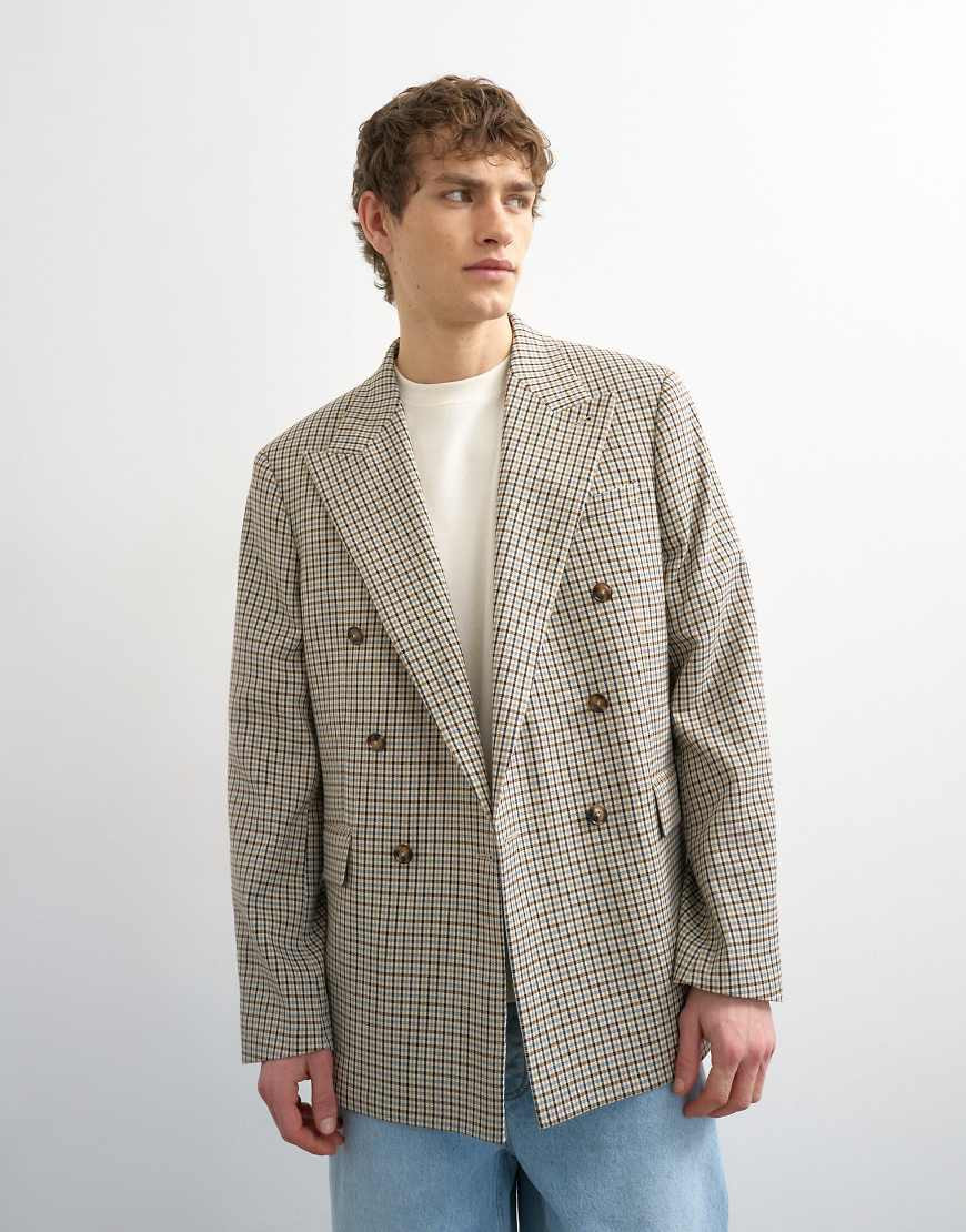 Topman relaxed gingham check blazer in multi | ASOS (Global)