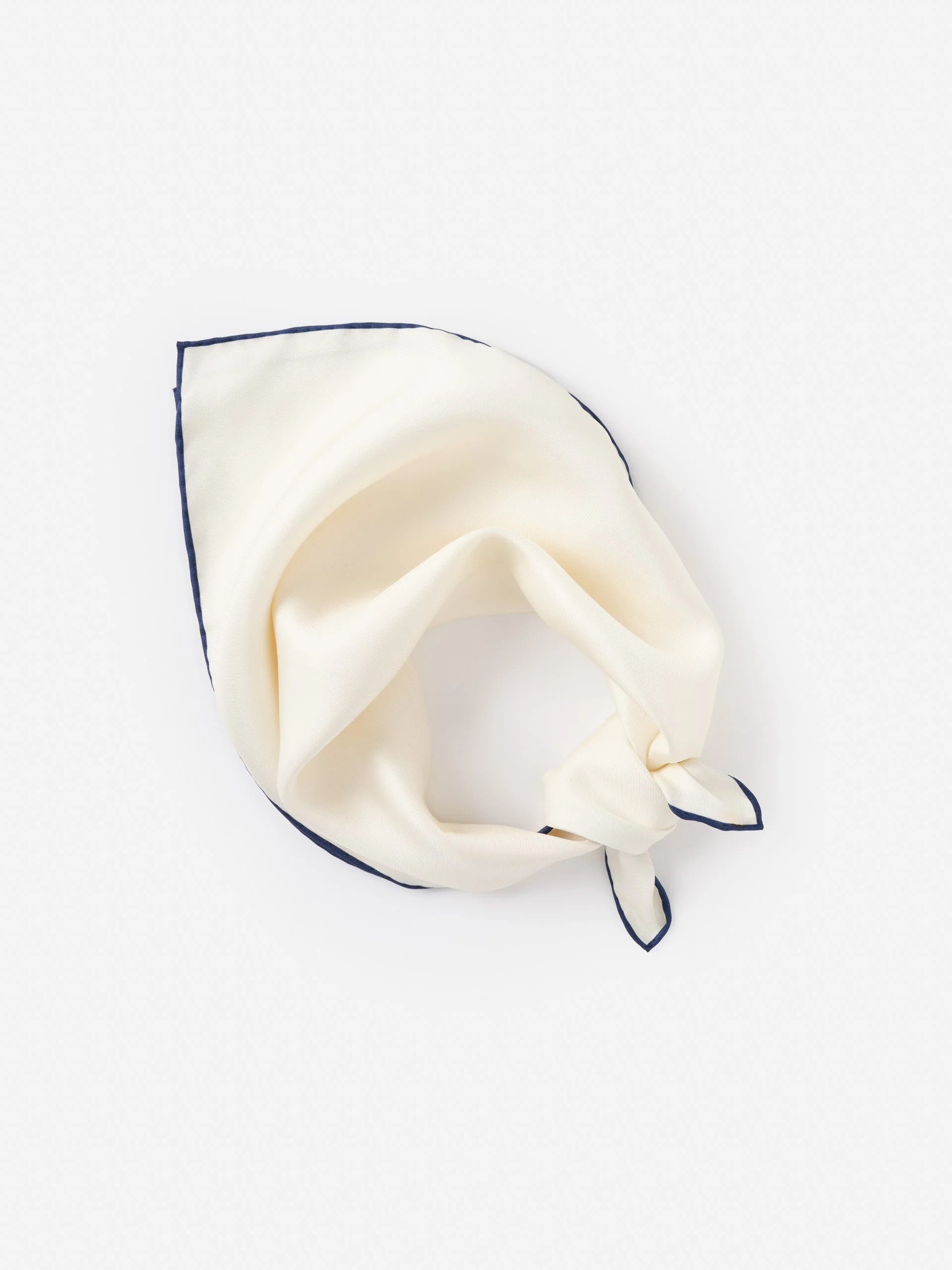 White/Navy Solid Xani Silk Scarf | Women's Scarves | J.McLaughlin | J.McLaughlin