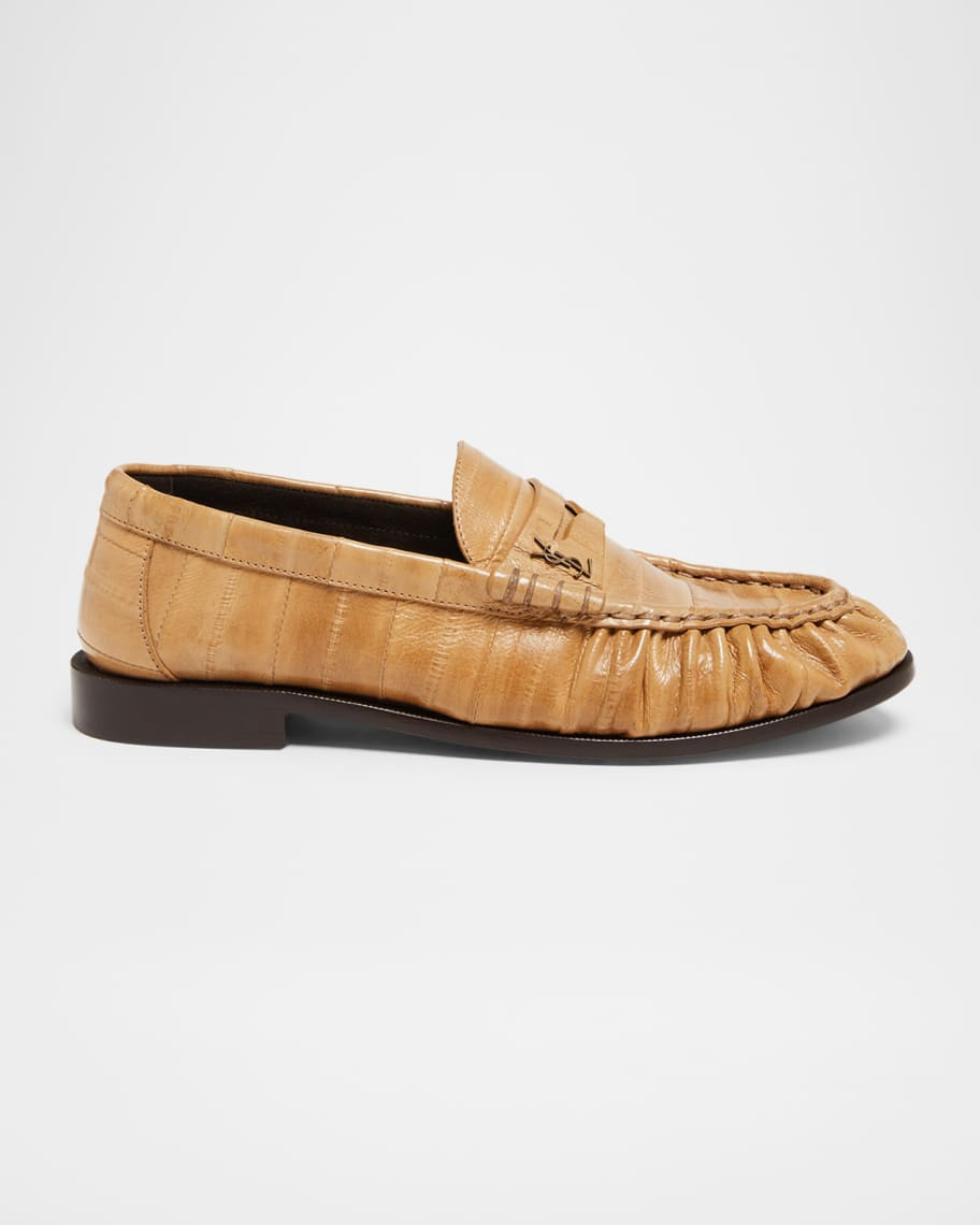 Saint Laurent Le Loafer Eel Leather Penny Loafers | Neiman Marcus