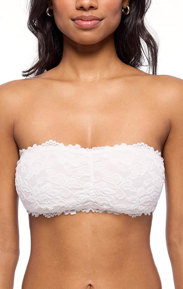 JENNY JEN Women's Amber Bandeau Bra with Adjustable Straps, Unpadded & Unlined Wireless Tube Top ... | Amazon (US)