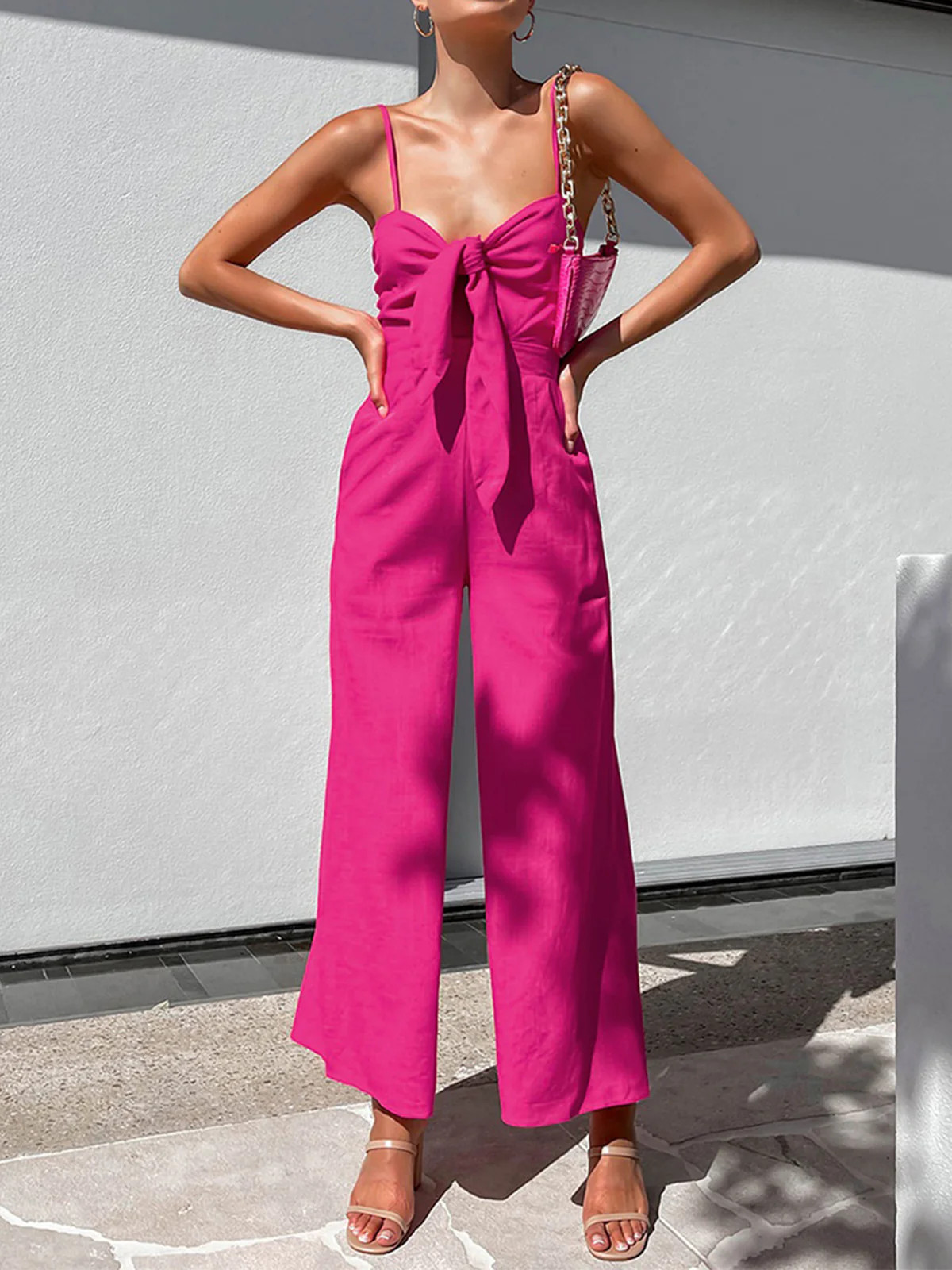 Cotton Twist Detail Jumpsuit | Commense