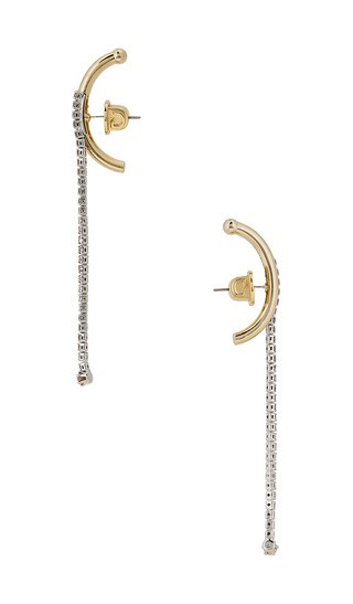 Melissa Earrings in Gold & Silver & Crystal | Revolve Clothing (Global)