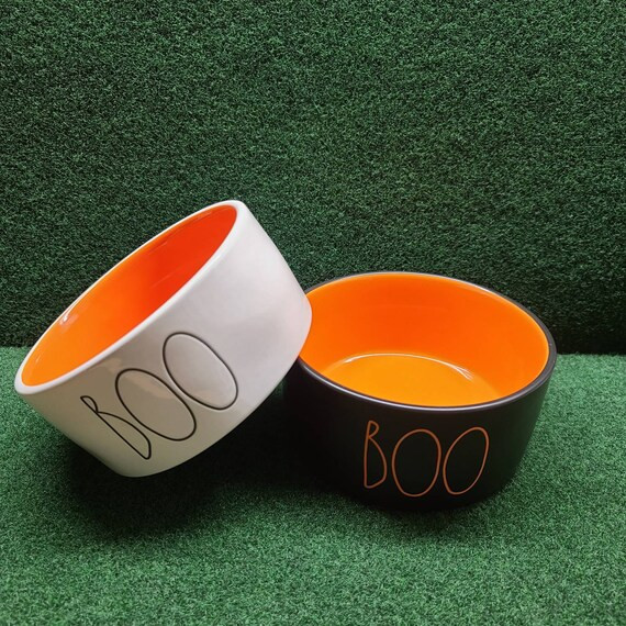 Rae Dunn Boo Halloween Dog Bowl - Etsy | Etsy (US)