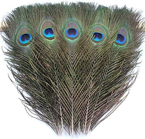 TinaWood Natural Peacock Eye Feathers 9.8-11.8 inch for DIY Craft, Wedding Holiday Decoration (35... | Amazon (US)