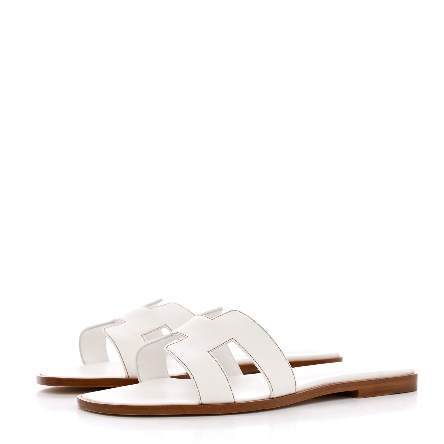 Box Calfskin Oran Sandals 38 White | FASHIONPHILE (US)