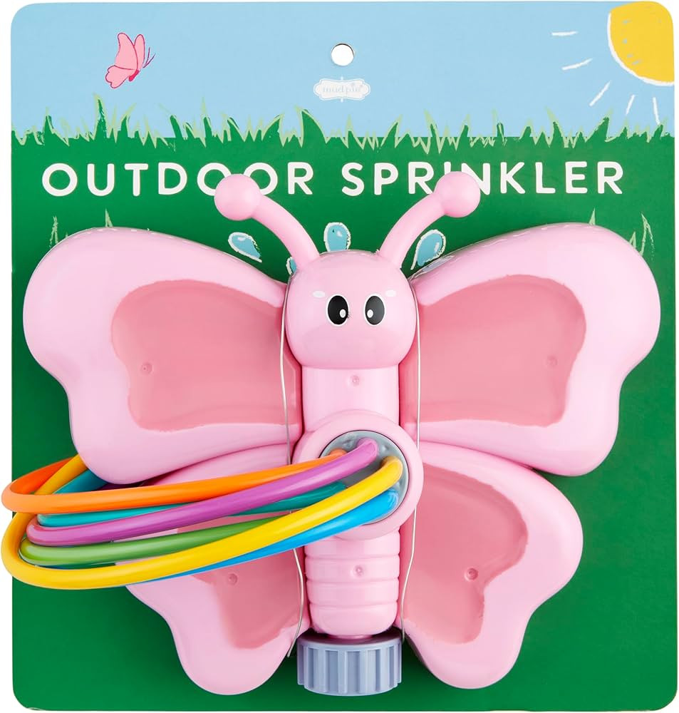 Mud Pie Kids Pink Outdoor Sprinkler ; 8 1/2" X 6 1/2" | Amazon (US)