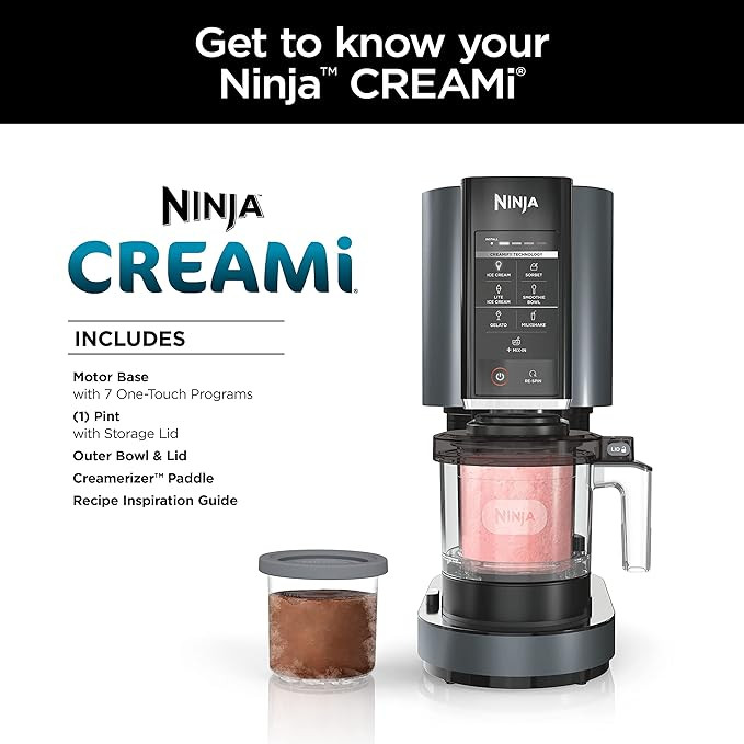 Ninja CREAMi, Ice Cream Maker, Ice Cream, Gelato, Sorbet ,Milkshakes, Mix-ins, Smoothie Bowls & M... | Amazon (US)