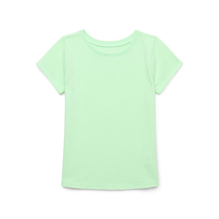 Garanimals Toddler Girl Solid Tee with Short Sleeves, Sizes 18M-5T | Walmart (US)