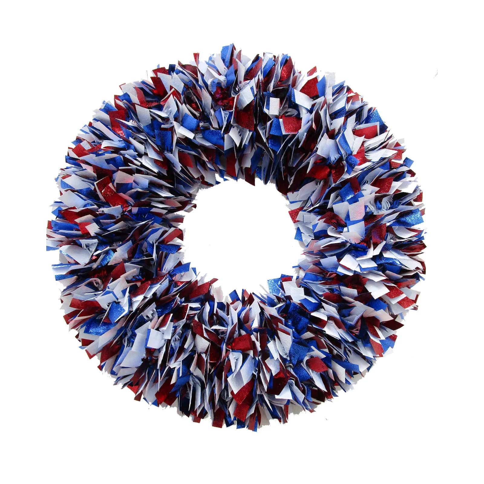 16" red, white, and blue Patriotic Chunky Wreath -Way to Celebrate | Walmart (US)