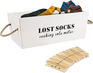 Lost Socks Basket ,Zimso Lost Socks Laundry Sign | Amazon (US)