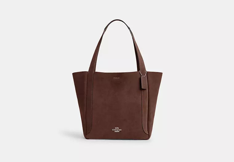 Coach Outlet Hadley Tote Bag In Suede - Brown | Coach Outlet US