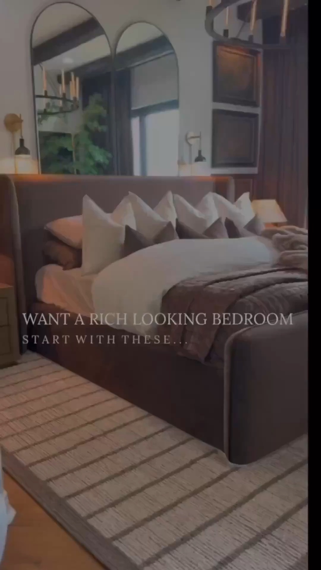 Want to recreate my iconic bedroom? Start with these finds first! ☝️

Solid Wood Nightstands 
Platform Bed Frame
Velvet Curtains
Picture Lights
Sconces
Bedding and Stunning Throw 
Rustic Pot
Faux Tree & Rug
Oversized Chandelier & Arched Mirrors

#interiordesign #bedroominspo #moodybedroomdesign #moodybedroom #aestheticbedroom #amazonfinds #interiordecor #bedroomdesign #moodybrowns #neutraldecor

#summerthompsonstyles


#LTKdayinmylife #LTKvlog #LTKHome