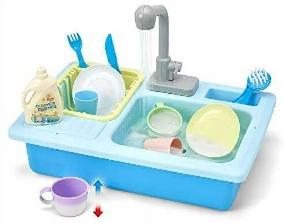 Pretend Play Sink Set - Pretend Kitchen Sink and Dishwashing Playset - Plastic Diner and Playhous... | Walmart (US)