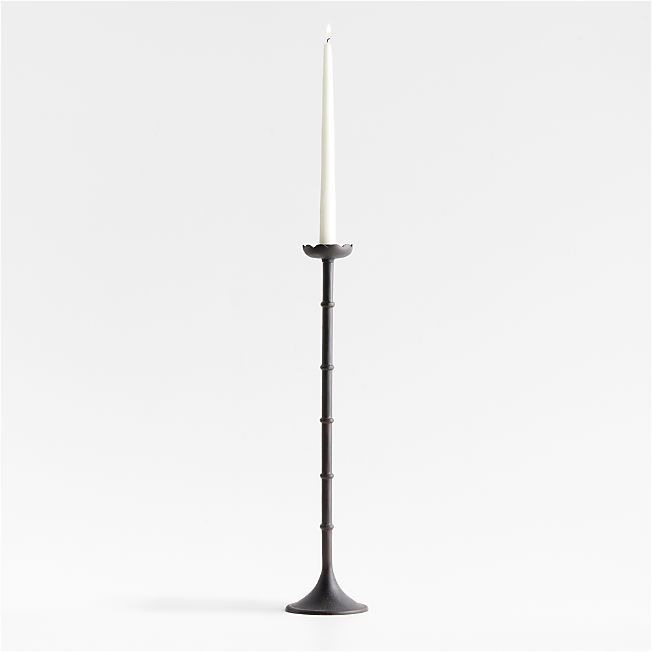 Chambers Scalloped Taper Candle Holder 20" by Jake Arnold + Reviews | Crate & Barrel | Crate & Barrel