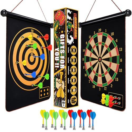 Givevan Magnetic Dart Board for Kids, Gifts Ideas for Teenage Boys Girls, Dartboard Games, Toys for Teen Age 6 7 8 9 10 11 12 13 14 15 16 Years, Cool Stuff for Christmas, Room Decor | Amazon (US)