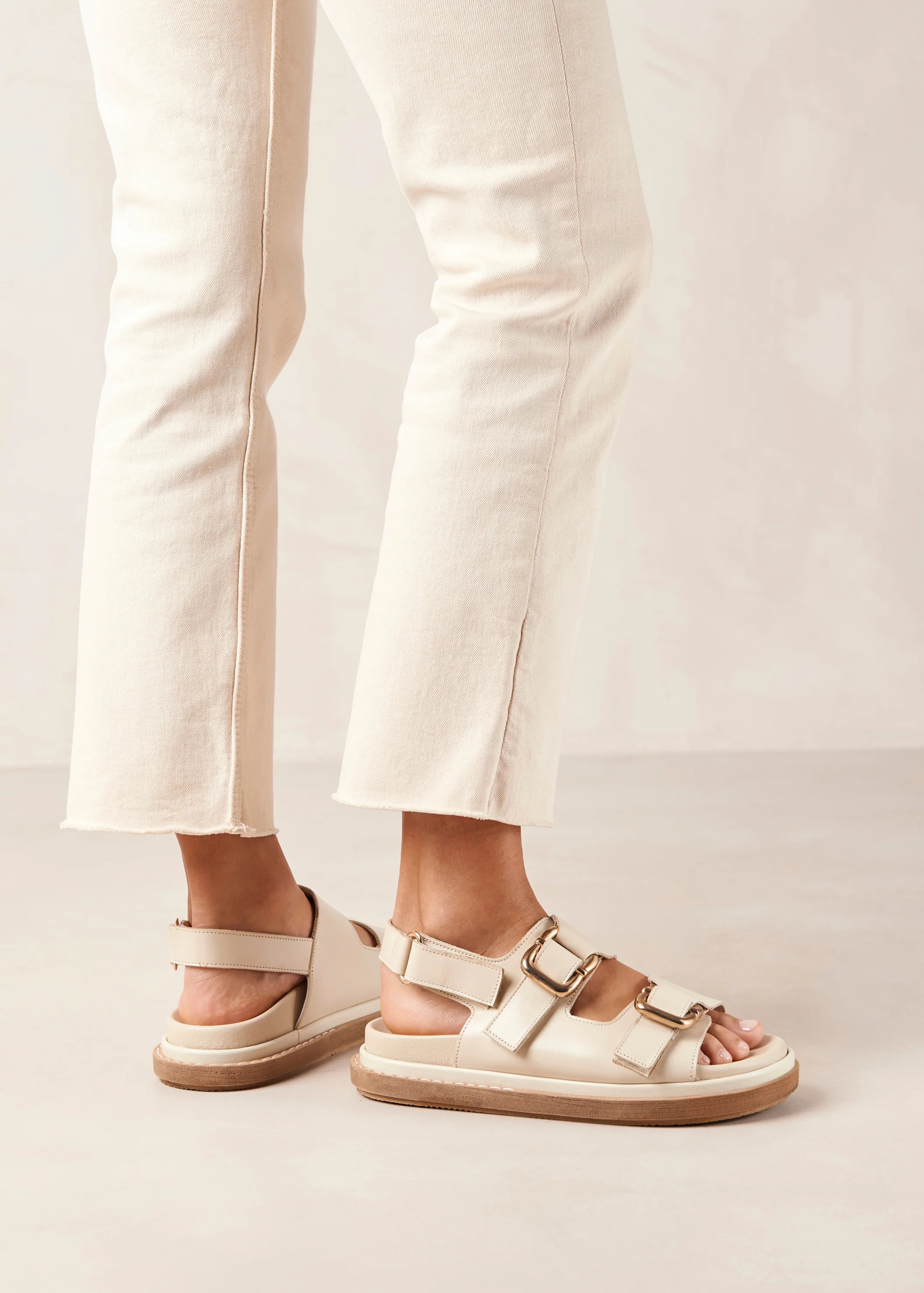 Harper - White Leather Sandals | ALOHAS | Alohas FR