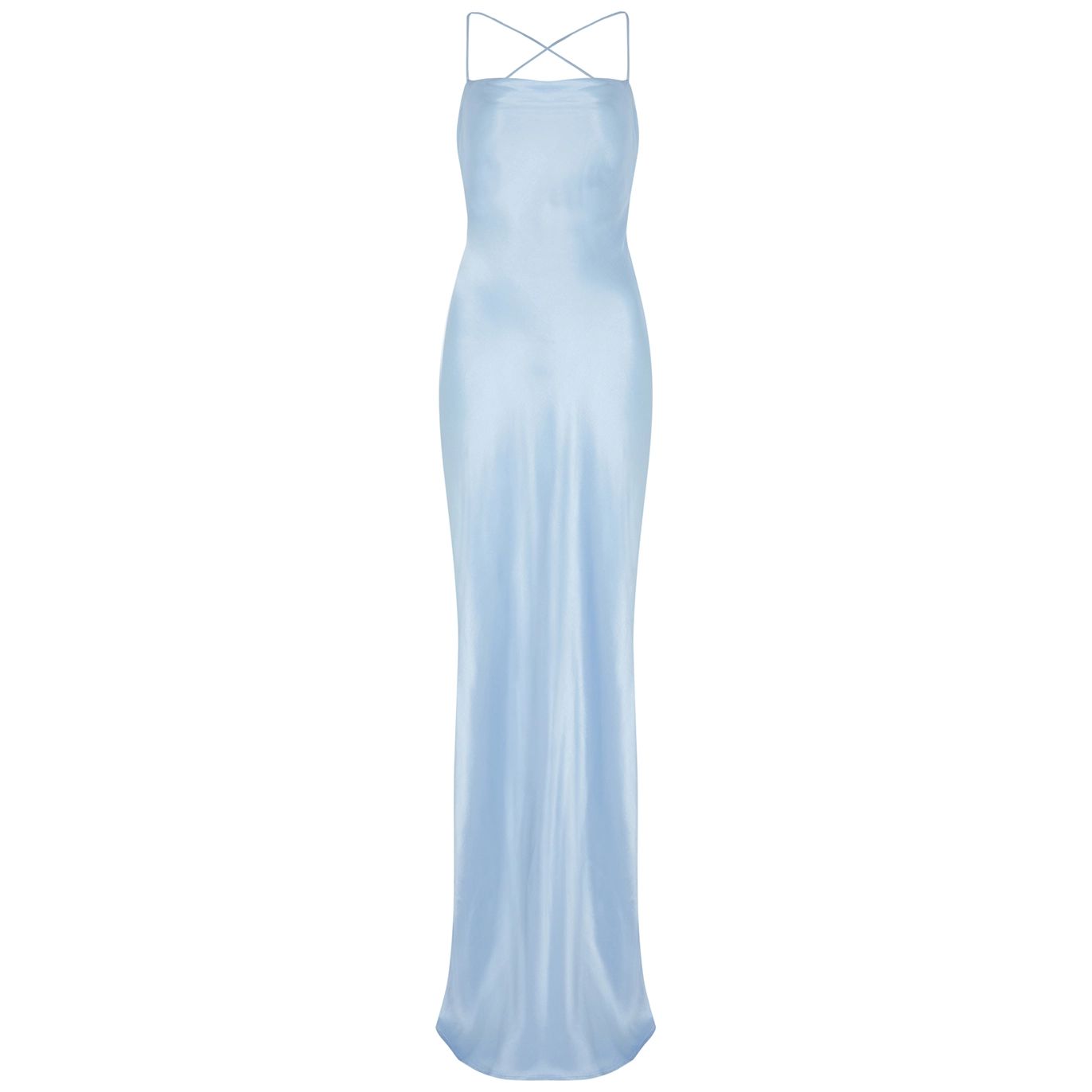 Bec & Bridge Lorelai Open-back Satin Maxi Dress - Light Blue - 12 | Harvey Nichols (Global)