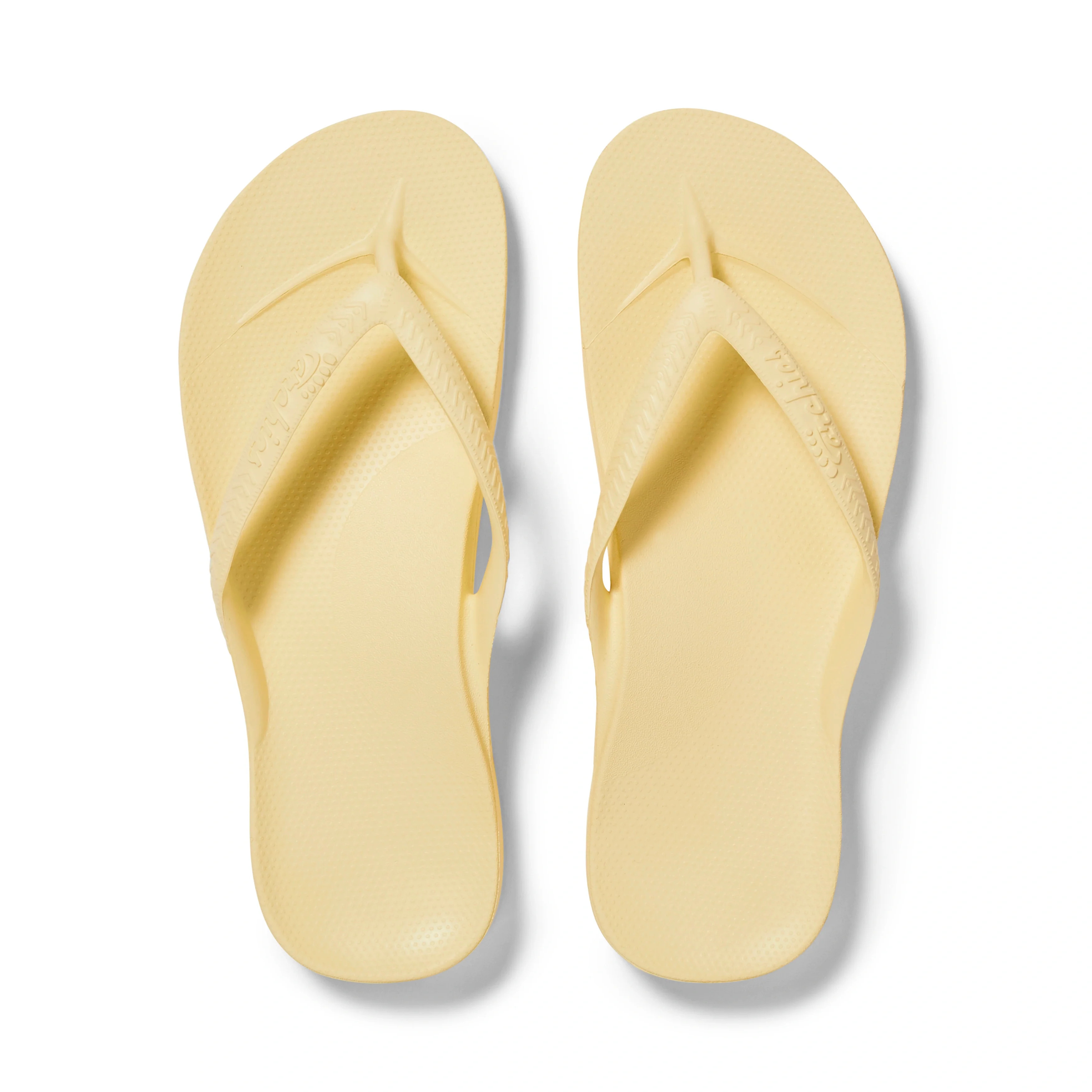 Arch Support Flip Flops - Classic - Lemon | Archies Footwear US