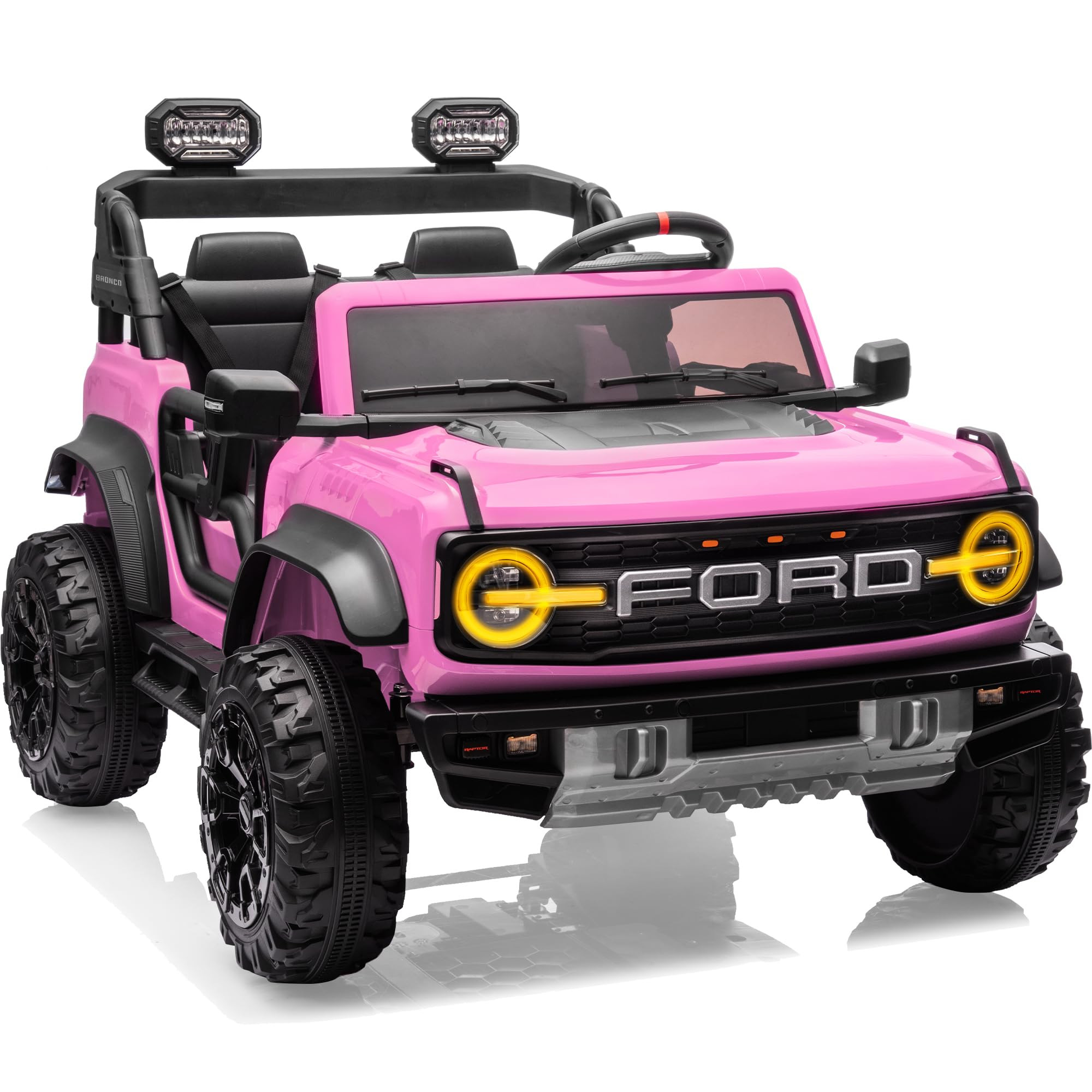 24V Ride on Toys for Big Kids, Licensed Ford Bronco Raptor 2 Seater Ride on Cars with Remote Cont... | Amazon (US)