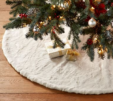 Alpaca Faux Fur Tree Skirt | Pottery Barn (US)