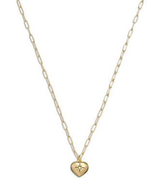 COACH Faux Stone Iconic Heart Pendant Heart Motif Necklace - Macy's | Macy's