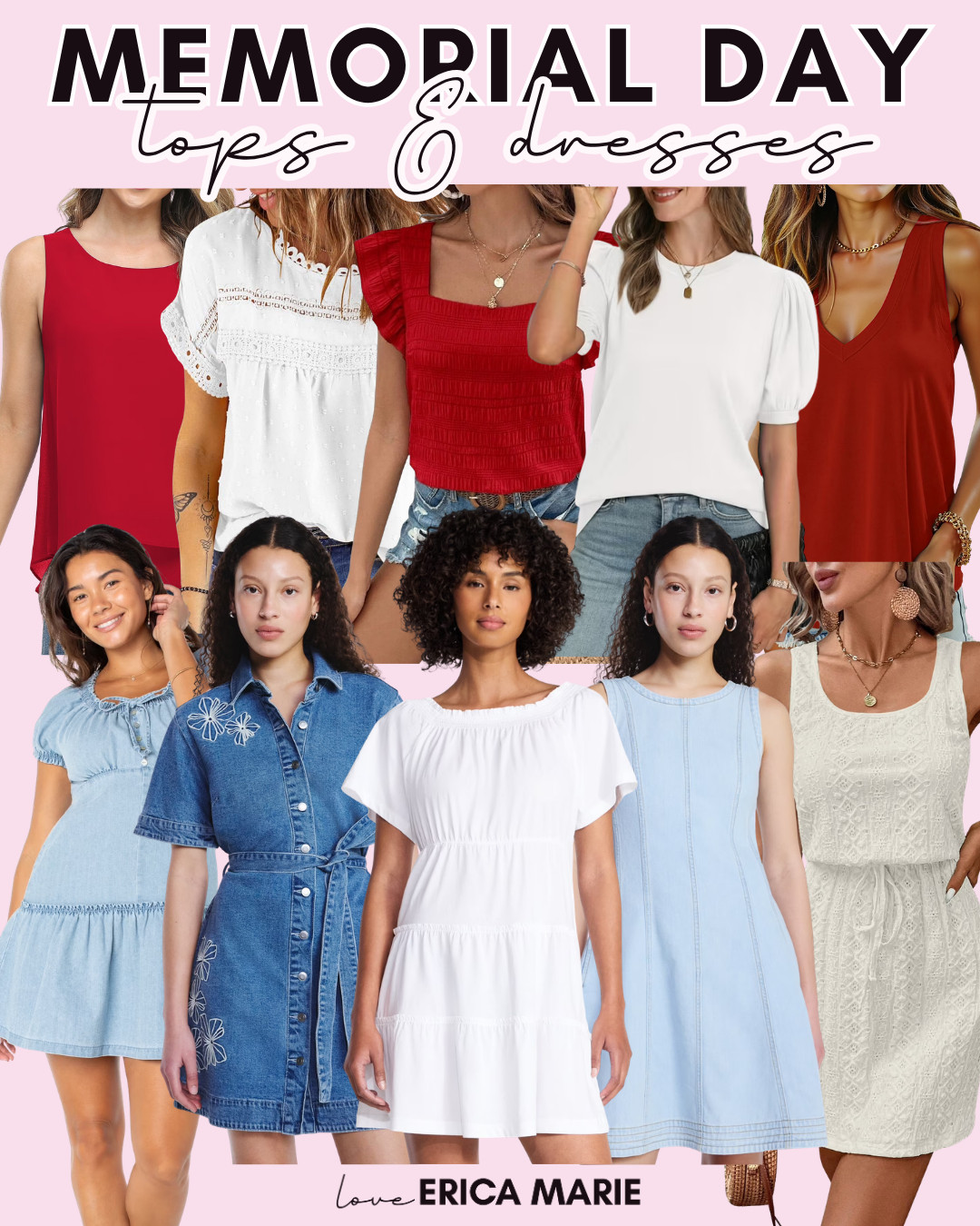 I’m sharing my favorite Walmart summer dresses and tops that are absolutely perfect for Memorial Day weekend! 🇺🇸 I’ve curated these red, white, and blue outfits because they are comfortable, affordable, and so easy to style for whatever your holiday looks like. From eyelet tops and patriotic red blouses to my favorite denim dresses, these Walmart fashion finds are total summer staples. memorial day outfits, summer dresses, red white and blue outfit, affordable fashion, patriotic style, holiday inspo, look for less, practical style, summer capsule 

 #LTKgrwm #LTKootd #LTKSeasonal