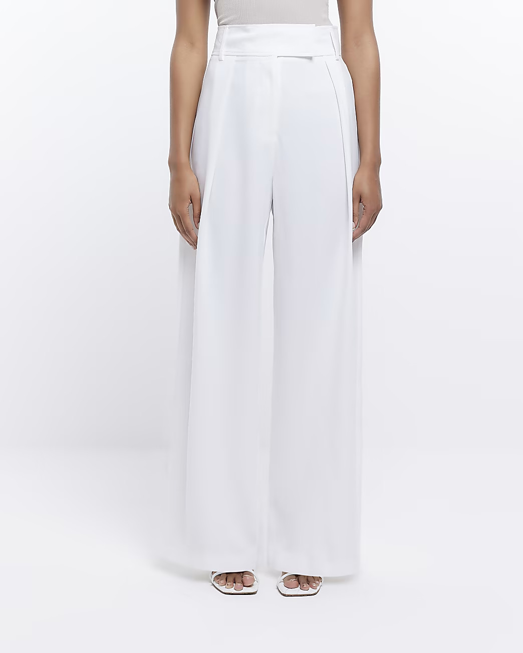 White wide leg trousers | River Island (UK & IE)
