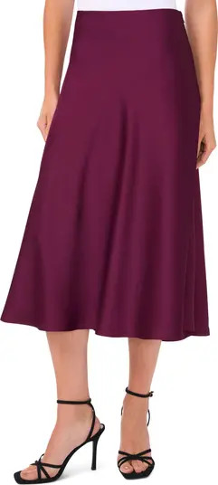 CeCe Bias Cut Satin Midi Skirt | Nordstrom | Nordstrom
