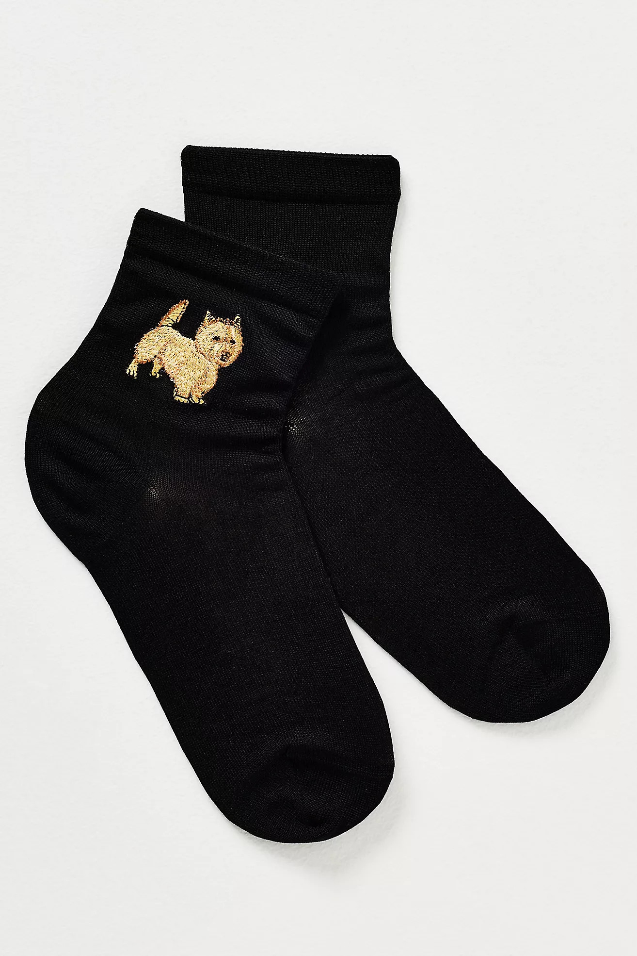 Maria La Rosa Dog Icon Silk Blend Socks | Anthropologie (US)