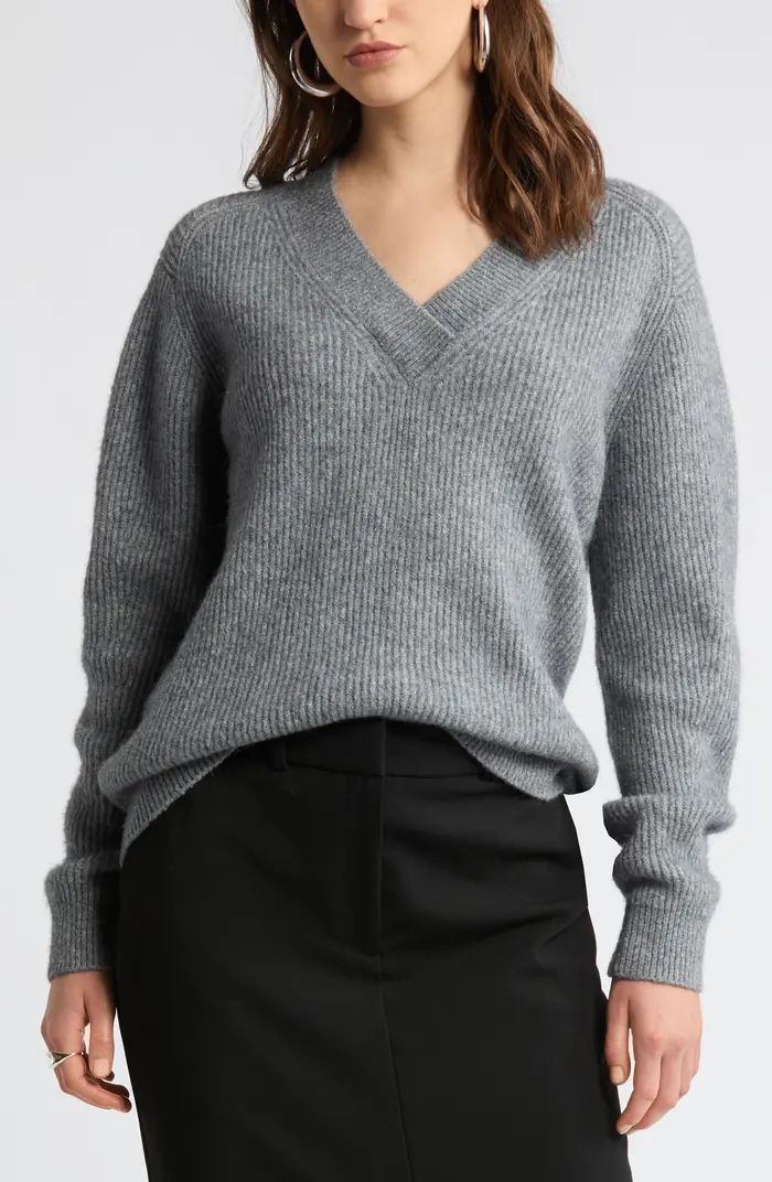 Rib V-Neck Sweater | Nordstrom