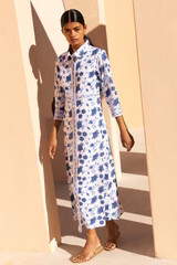 Shirt Dress Maxi- Marion Blue | Oliphant Design
