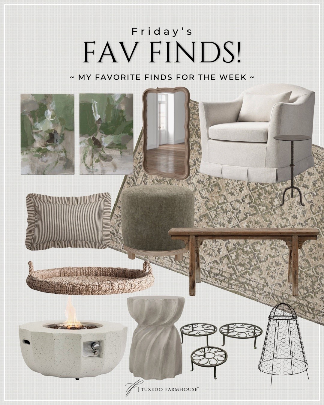 My weekly favorites in home decor and outdoor living. I tried to finds things that were on sale this week. I’ve been getting questions on my plant cloches. I linked the 3 I’m using but I thought the one on my board was nice too. The top flips open for when your plants get taller.

#LTKSeasonal #LTKHome #LTKSaleAlert