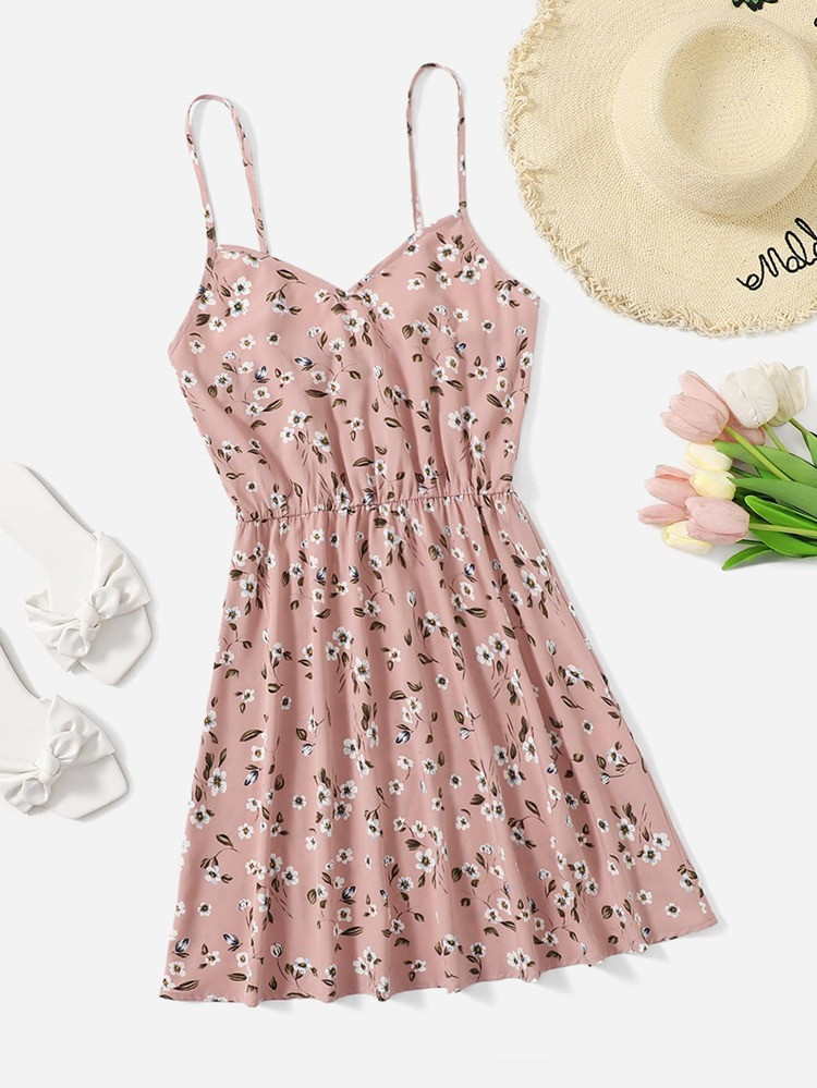 SHEIN VCAY Daisy Floral Cami Dress | SHEIN