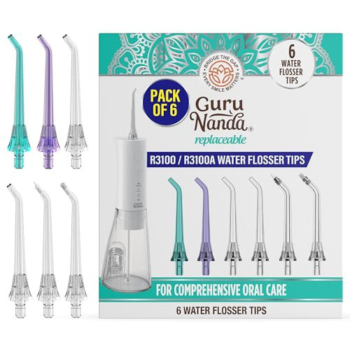 GuruNanda Replacement Water Flosser Tips for Model R3100/R3100A Only- 6 Count | Amazon (US)