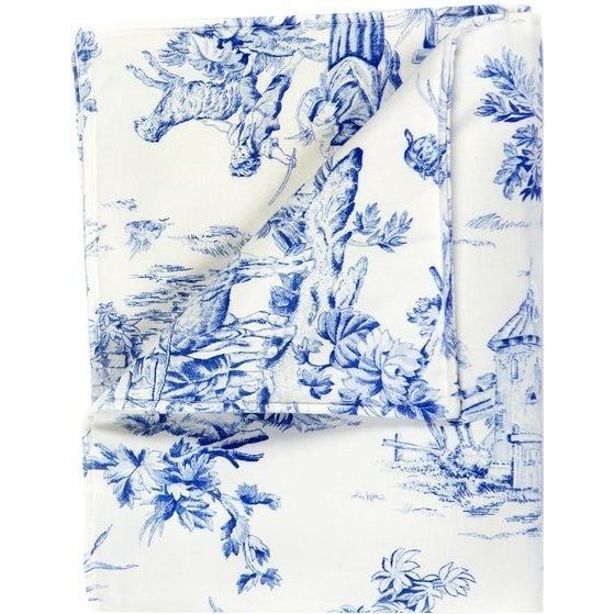 Large Blanket in Toile Cotton | Maisonette