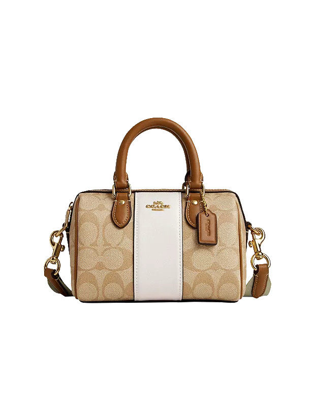 Mini Rowan Crossbody In Signature Canvas With Stripe | Coach (UK)