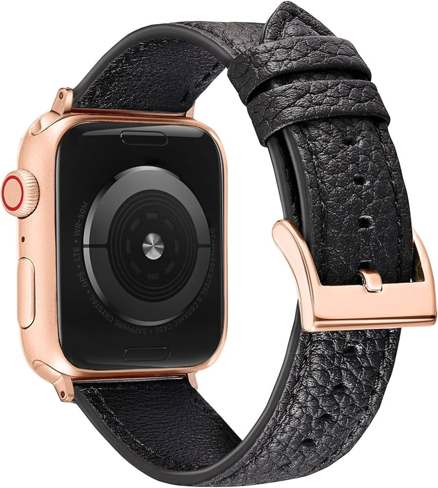 Gitalian Leather Band Compatible with Apple Watch Band 49mm 45mm 44mm 42mm, Women Men Replacement... | Amazon (US)