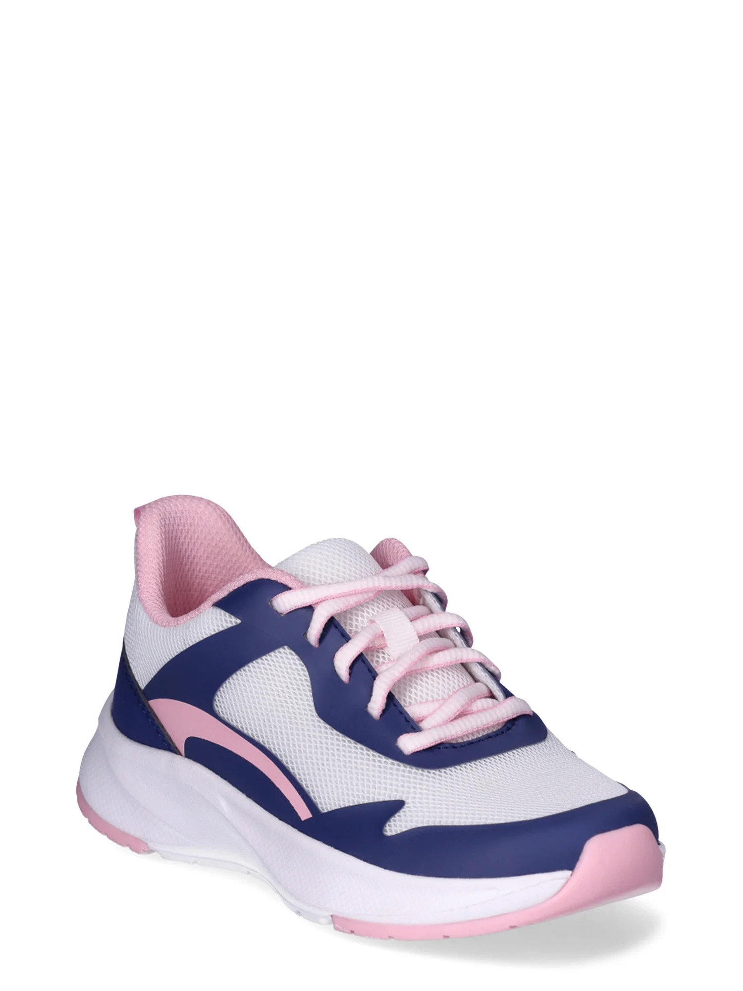 Athletic Works Little Girl & Big Girl Mesh Jogger Lace Up Sneakers - Walmart.com | Walmart (US)