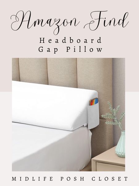 AMAZON FIND! This headboard gap pillow prevents your sleeping pillows from falling through the crack between the headboard and the mattress.

#LTKfindsunder100 #LTKSeasonal #LTKhome